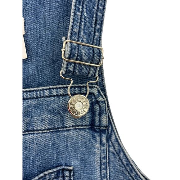 See by Chloe Dress Womens 38 M Small Denim Pinafore Midi Overall Washed Indigo - Picture 5 of 8